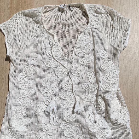 Anthropologie Mesh Short Sleeve Top - Picture 1 of 1